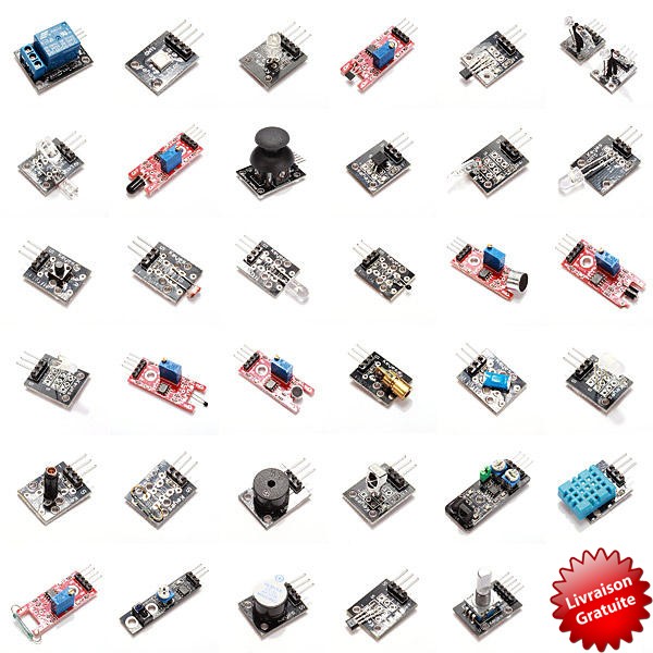 Kit 37 capteurs pour Arduino livraison gratuite
